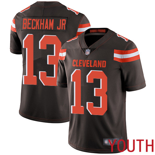 Cleveland Browns Odell Beckham Jr Youth Brown Limited Jersey #13 NFL Football Home Vapor Untouchable->youth nfl jersey->Youth Jersey